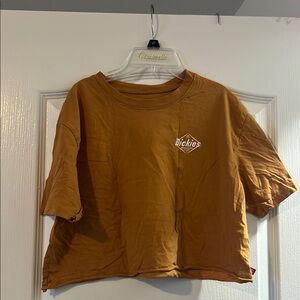 Dickies Brown Short Sleeve Tee Casual Crew Neck